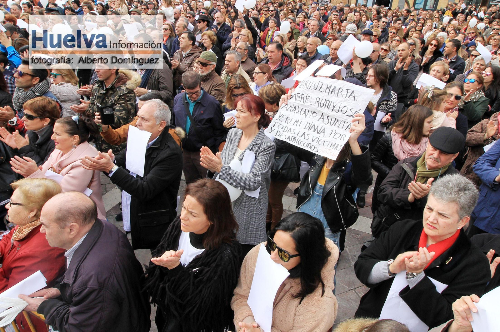 Imágenes de la manifestación contra la derogación de la prisión permanente revisable celebrada en Huelva