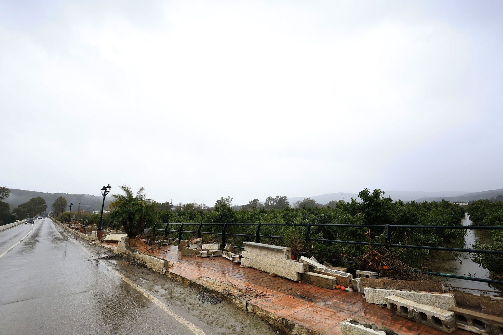 Fotos de San Martín del Tesorillo listo para la evacuación por la borrasca Marta