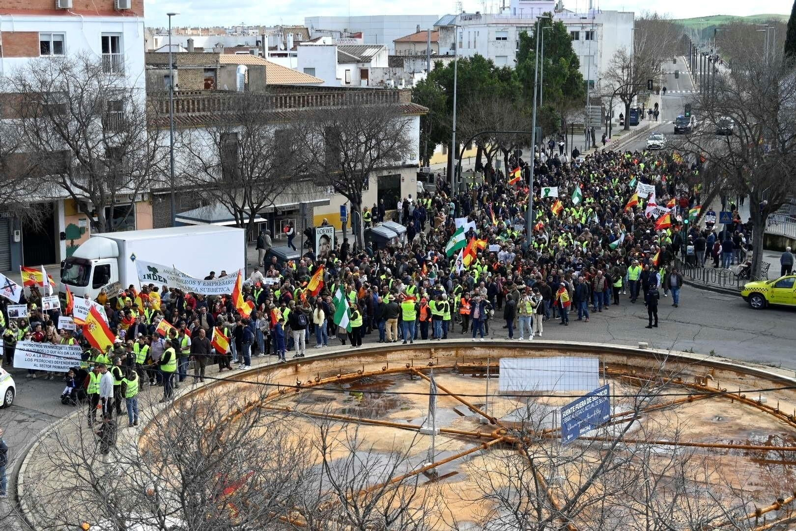 La protesta de los agricultores de Córdoba, en imágenes