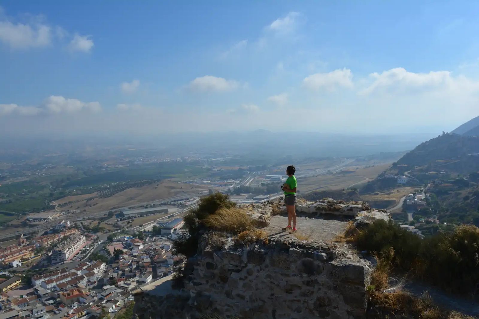 Las vistas desde el castillo de Cártama.