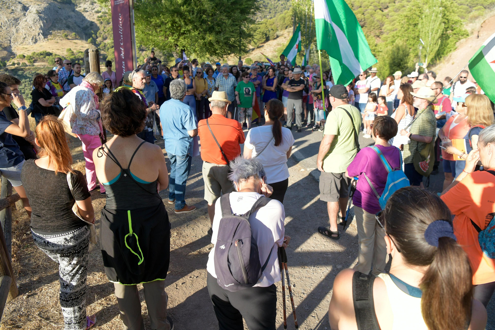 Inicio de la ruta programada por asociaciones memorialistas en honor a Federico García Lorca