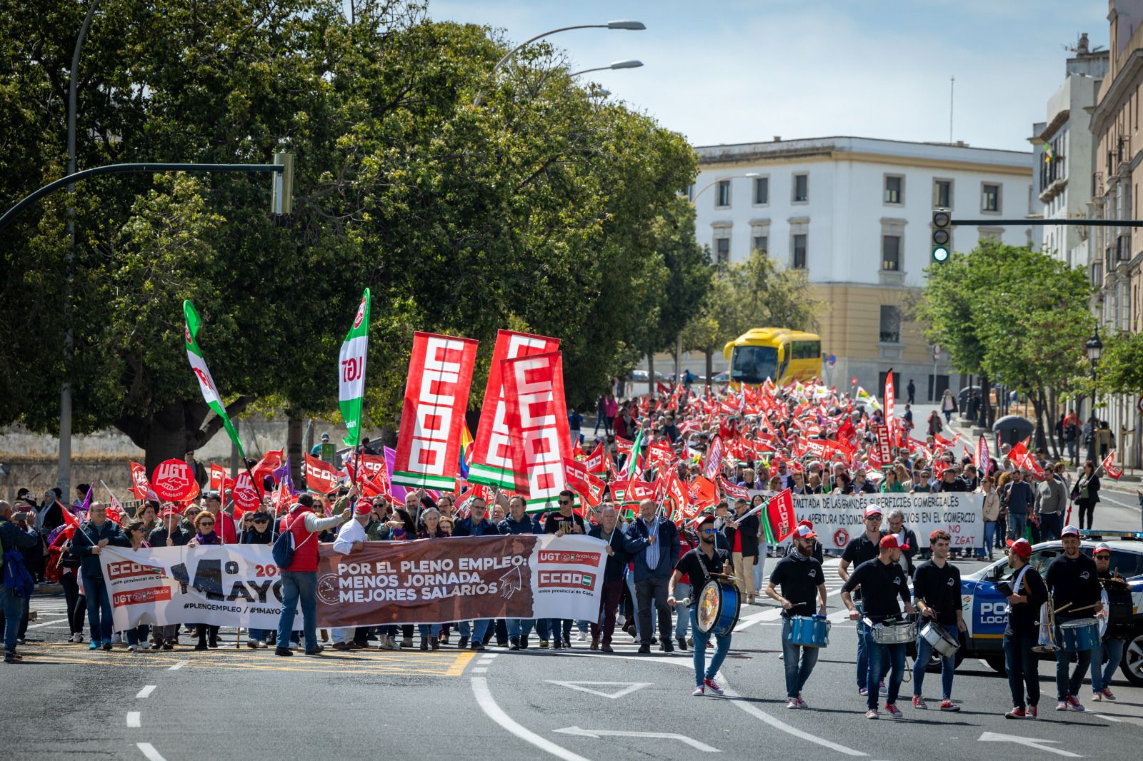 Imágenes de la manifestación del 1 de Mayo en Cádiz