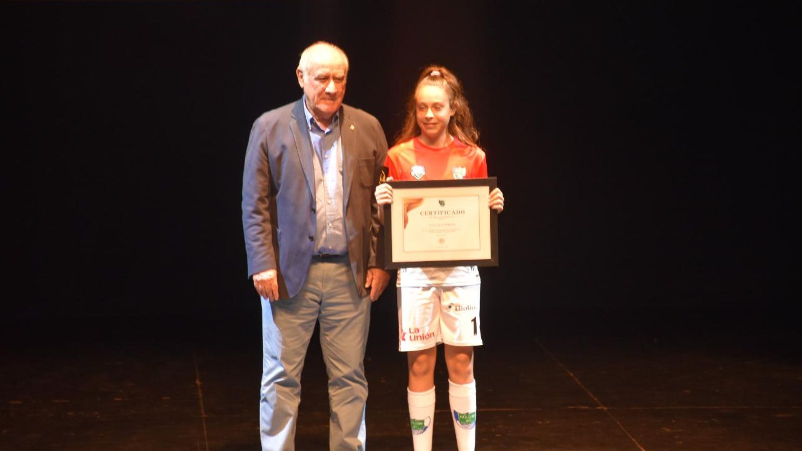 Martín Doblado, con Noa García