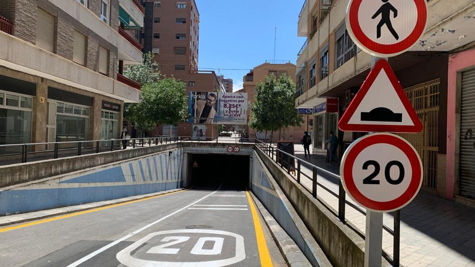 Entrada al paso subterráneo.