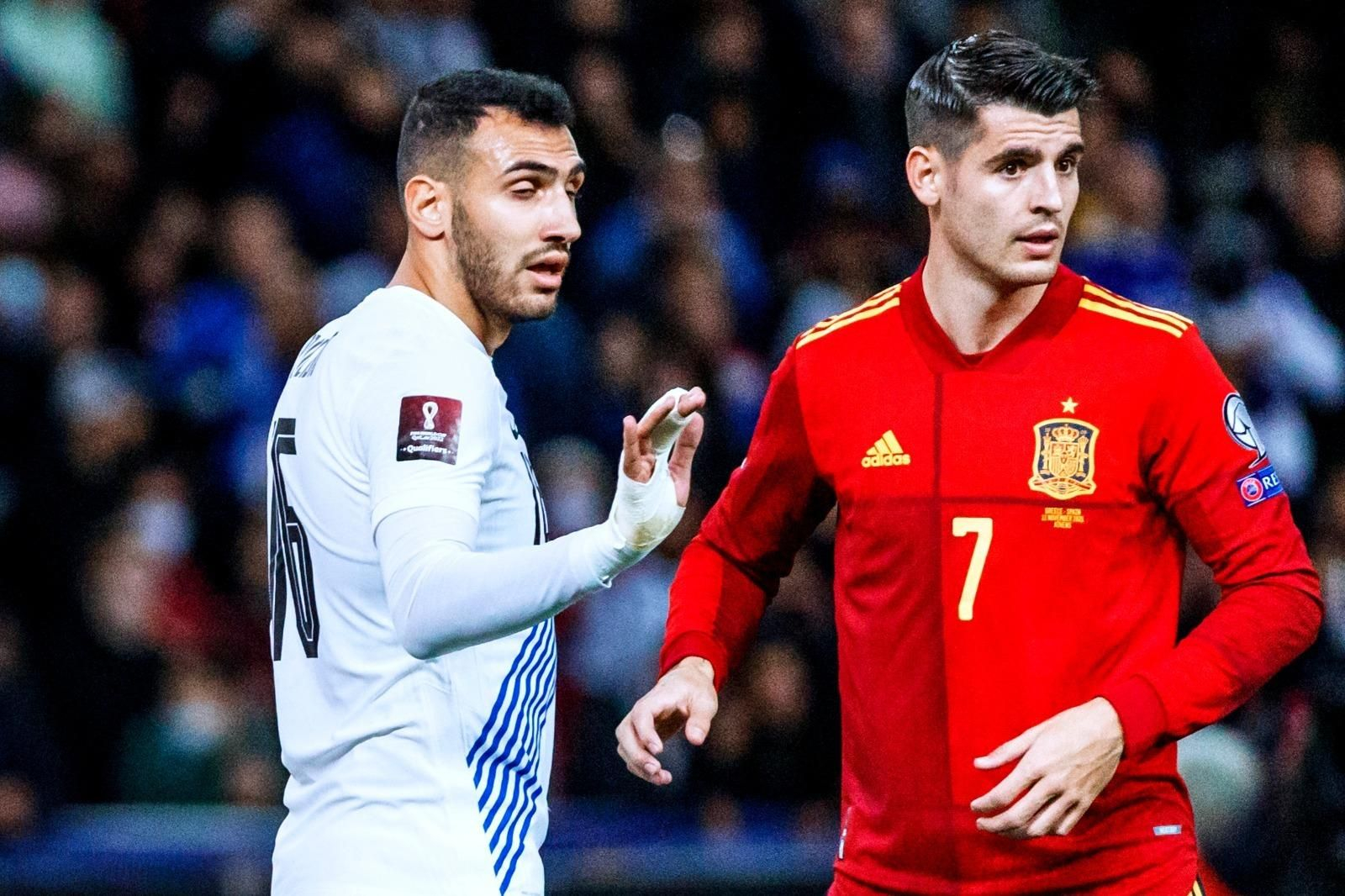 Las imágenes del Grecia-España de clasificación para el Mundial de Catar 2022