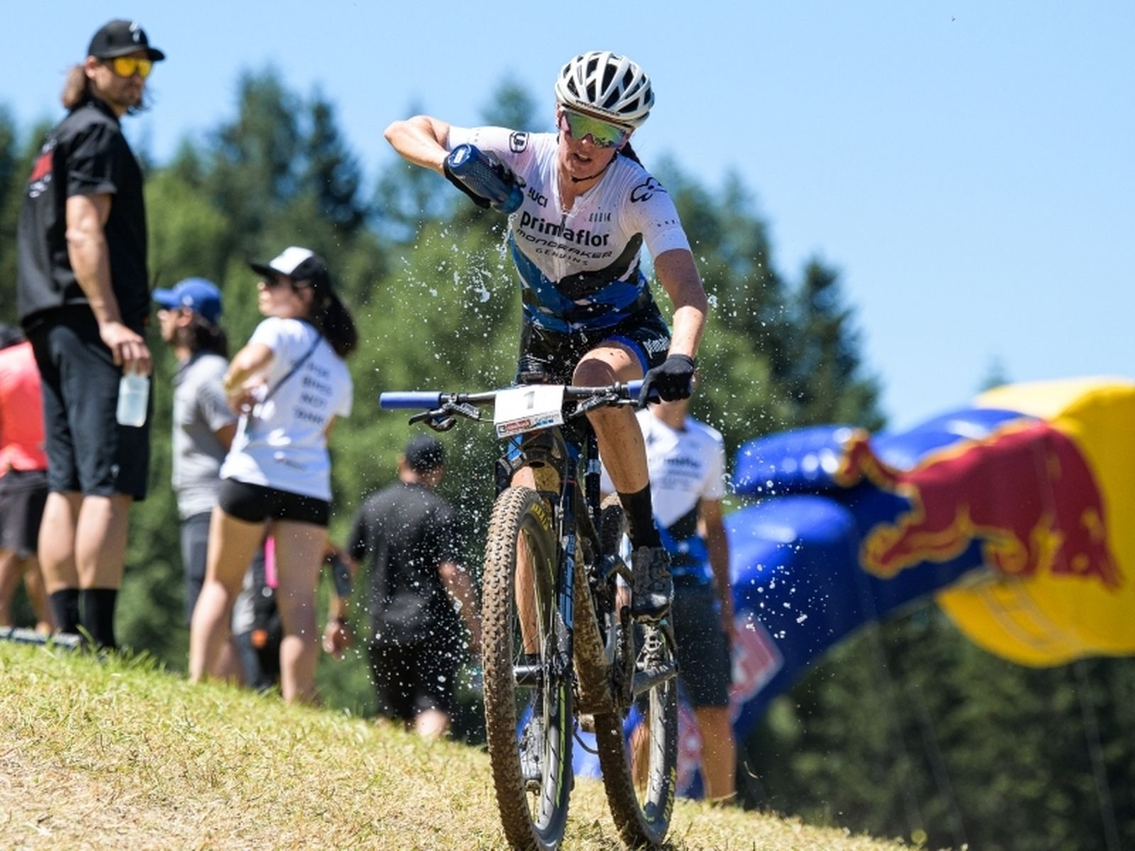 La ciclista del conjunto almeriense, en una prueba reciente