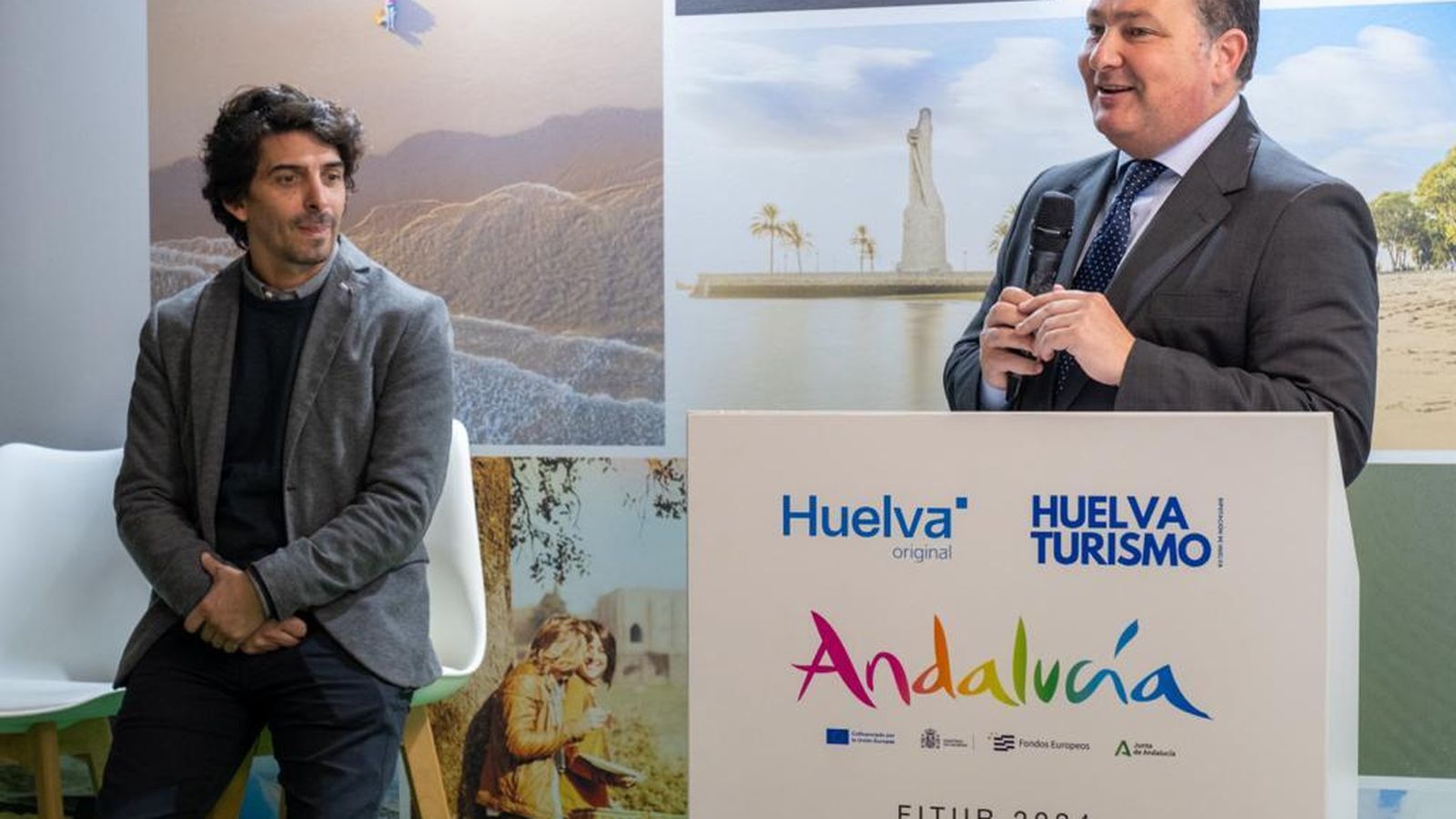 El presidente de la Diputación de Huelva, David Toscano, en Fitur 2024.