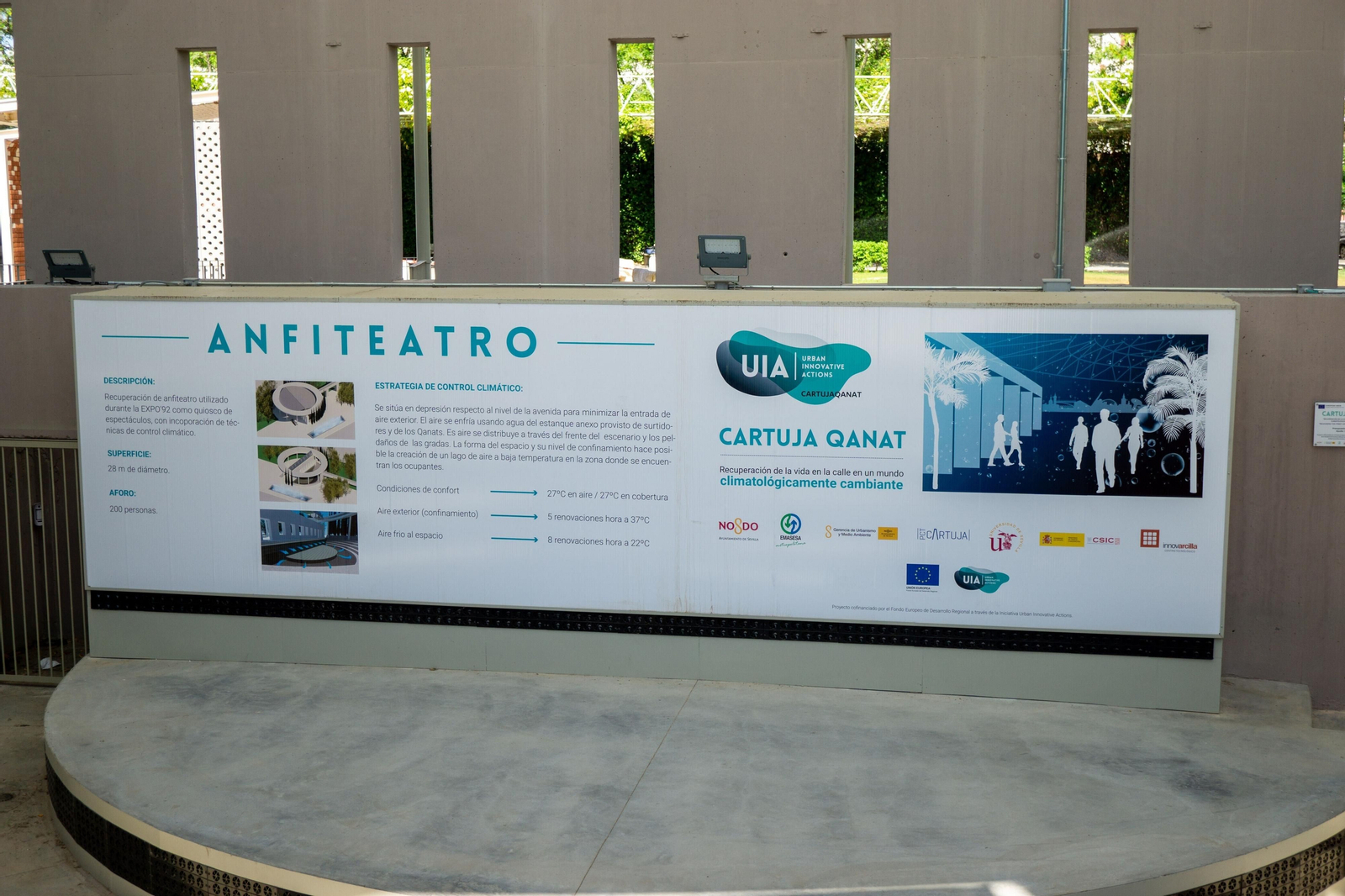 Fotogalería de las instalaciones del proyecto Cartuja Qnat, el aire natural para Sevilla