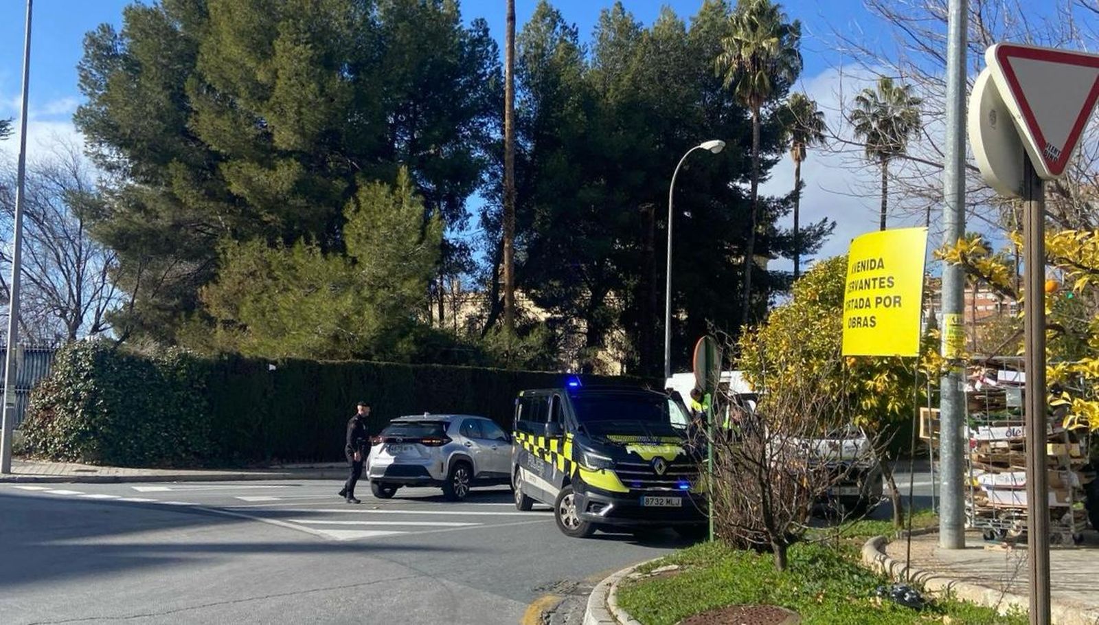 Imagen del dispositivo cortando la zona