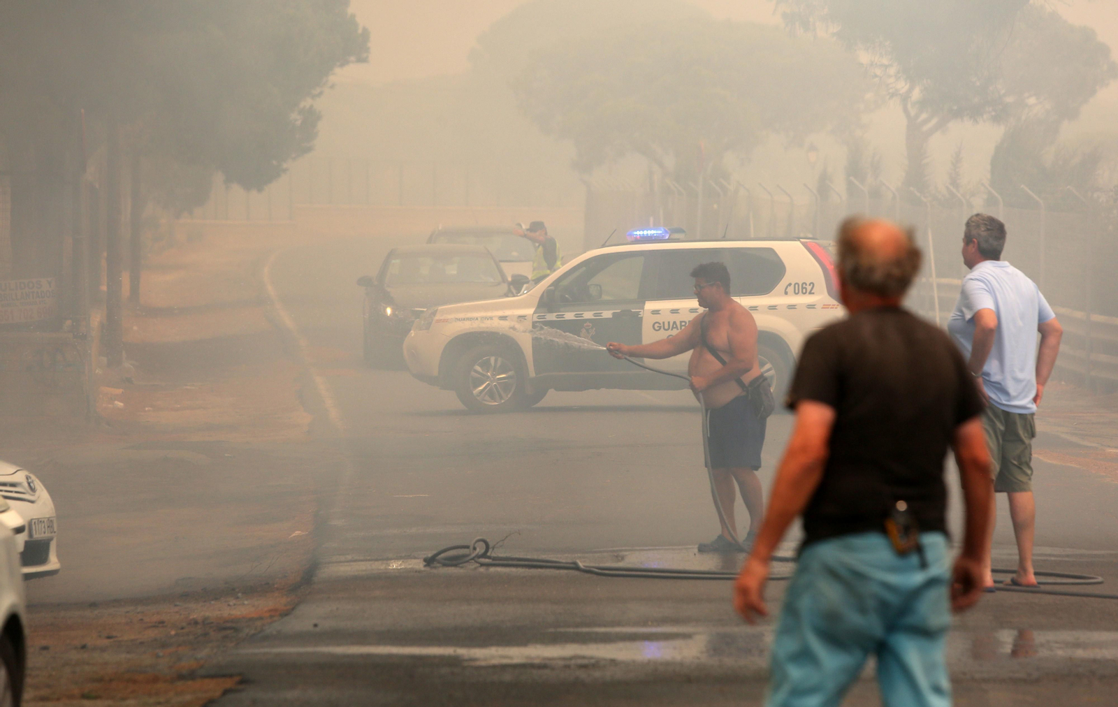 Las consecuencias del incendio en Mazagón