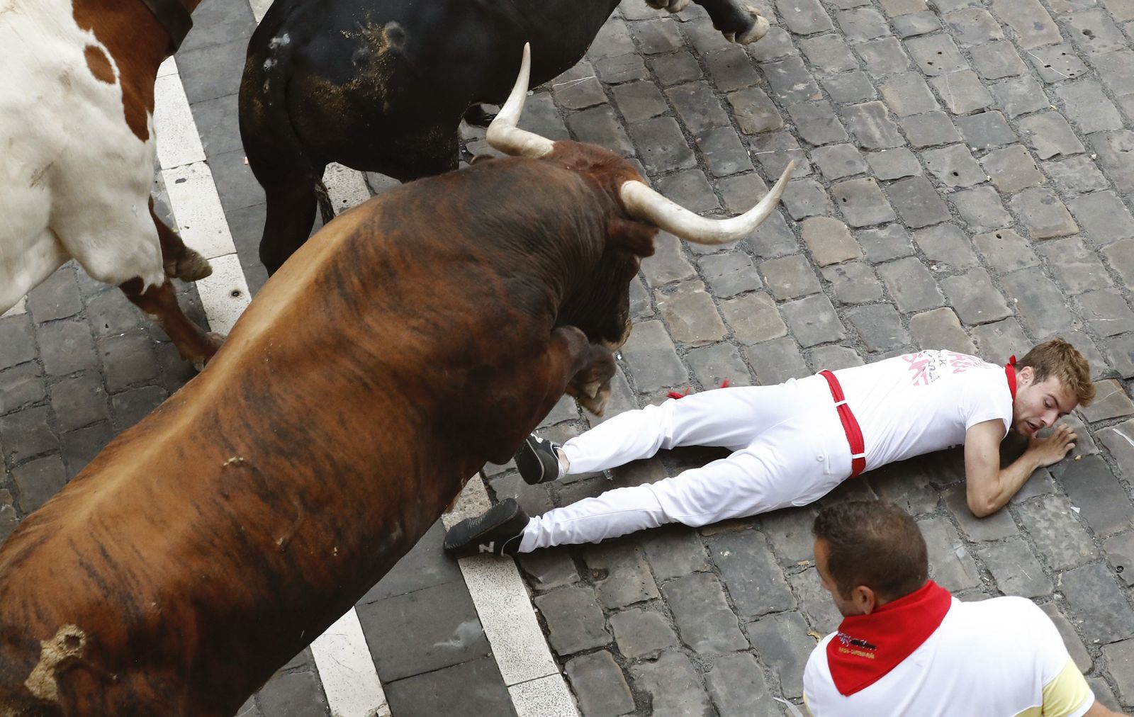 Las imágenes del último encierro de los sanfermines
