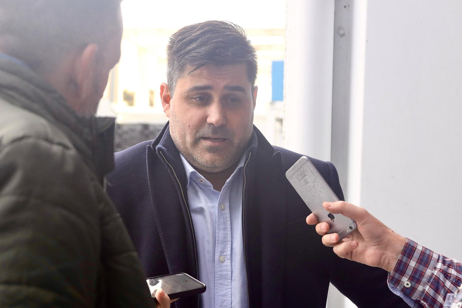 La visita de la AFE a La Rosaleda para reunirse con el Málaga CF, en fotos