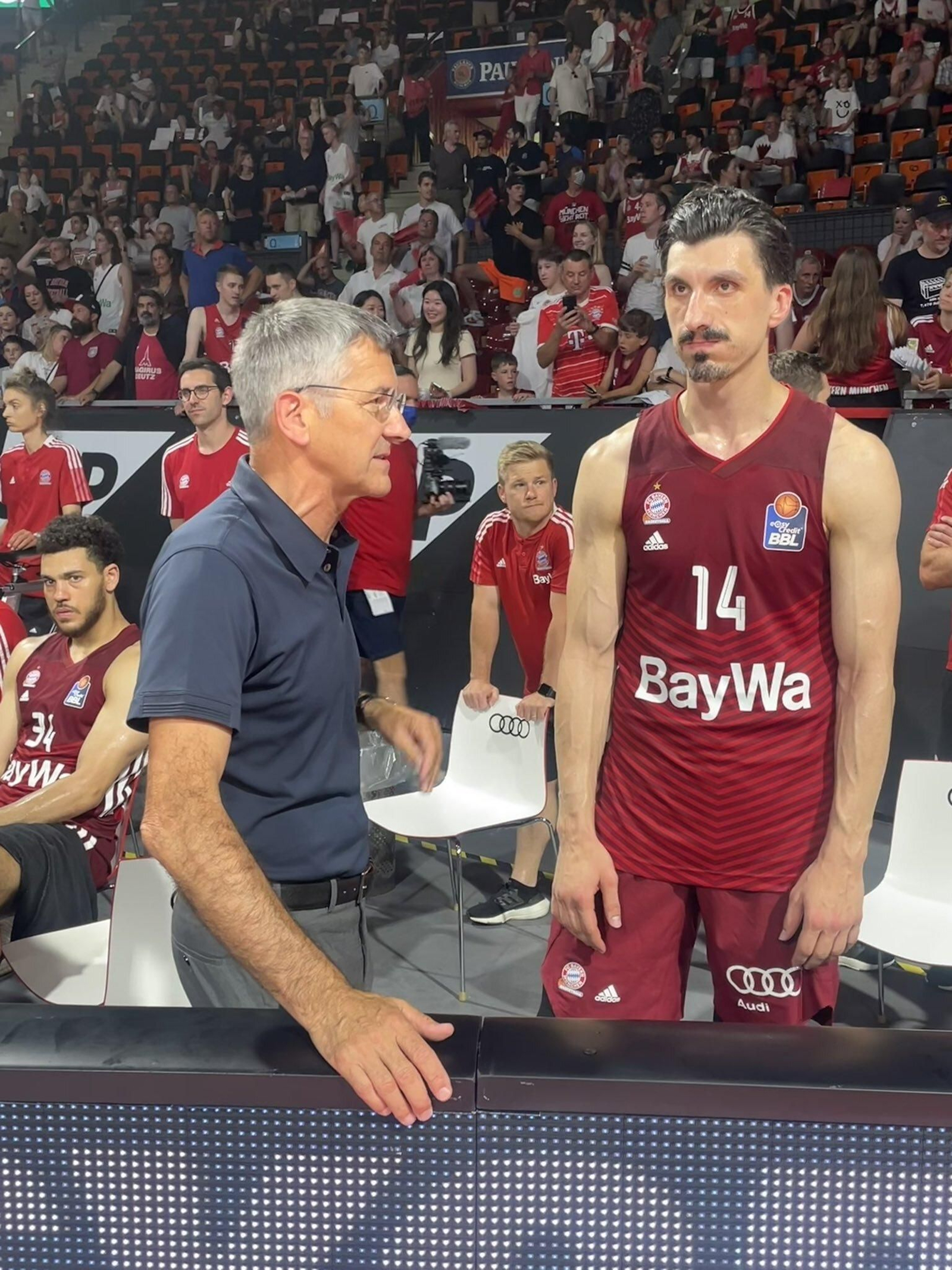 Djedovic, en su último partido con el Bayern.