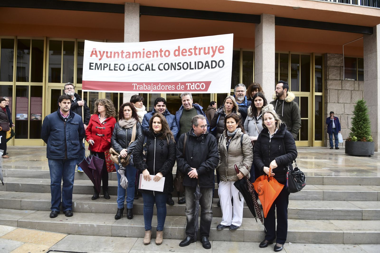 Concentración de los trabajadores de Tanatorios de Córdoba, el pasado 1 de marzo.