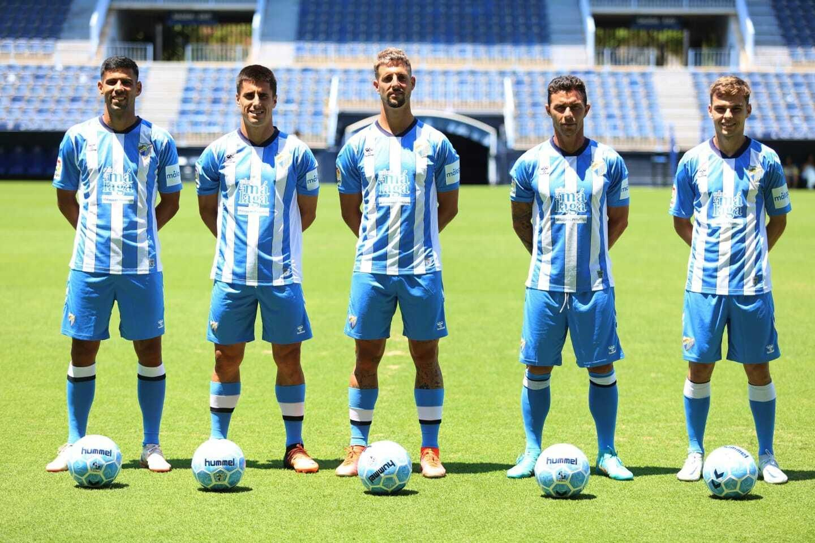 Fotos: El Málaga presenta cinco fichajes de una tacada