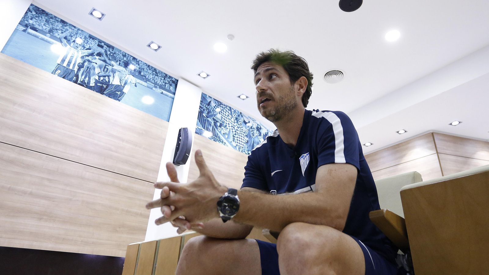 Víctor, en la sala de prensa.