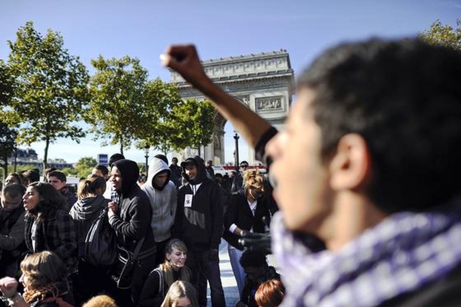Los franceses se echan a la calle para que Sarkozy no eleve la edad de jubilación.

Foto: AFP
