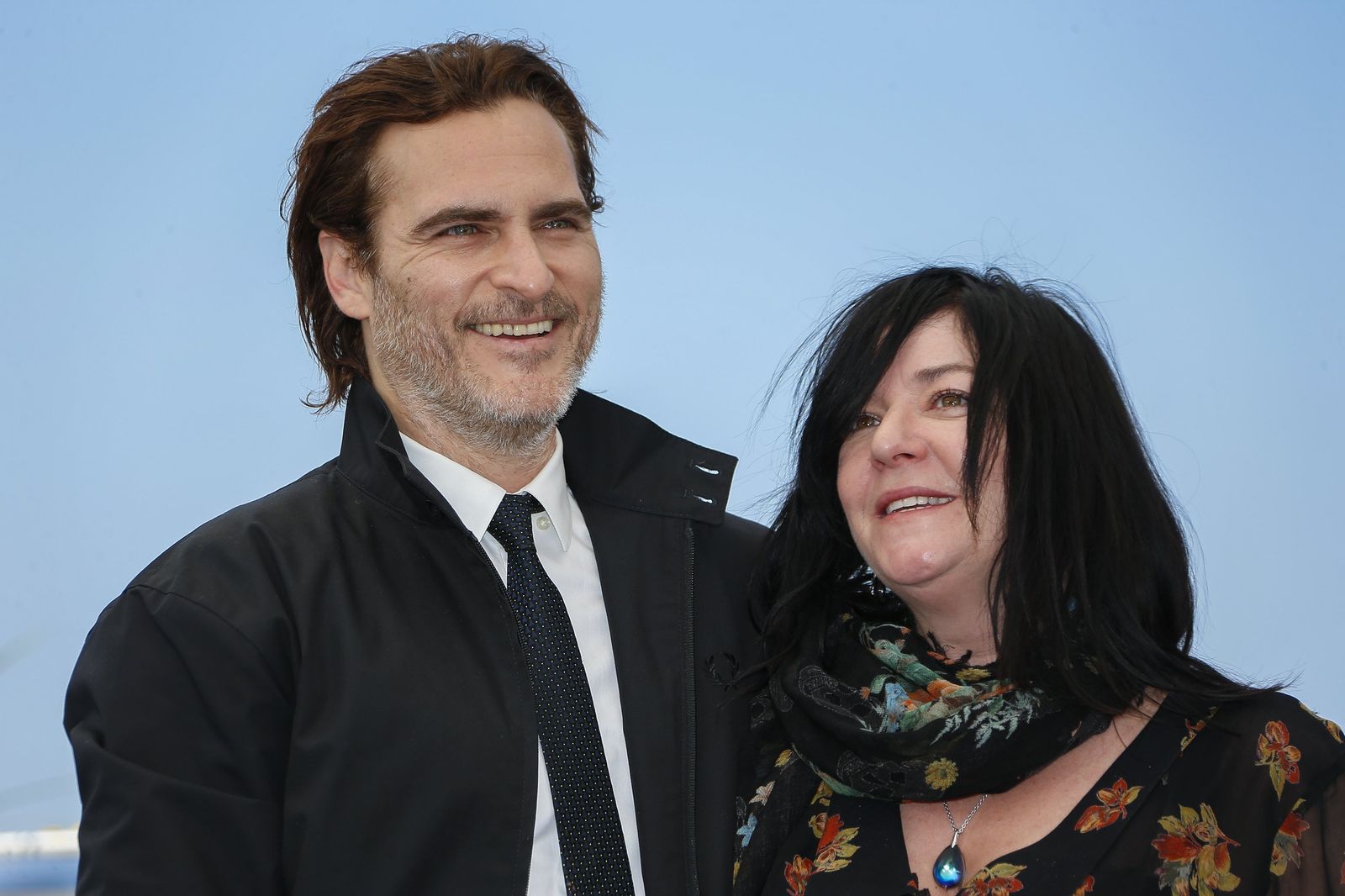 Joaquin Phoenix, con la directora escocesa Lynne Ramsay.