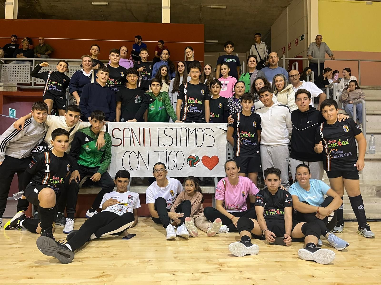 Los ánimos de los compañeros de Santi durante su enfermedad.