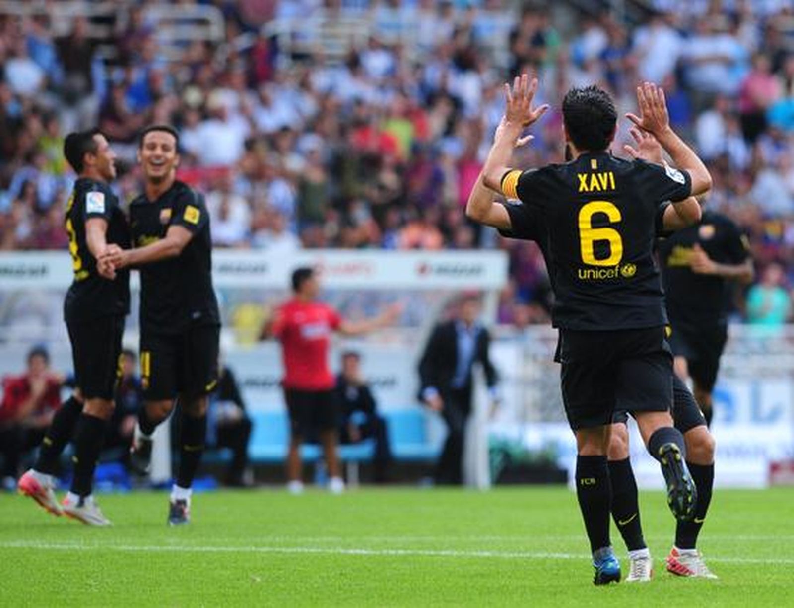 El Barcelona 'pincha' por primera vez en la temporada ante la Real Sociedad. / AFP