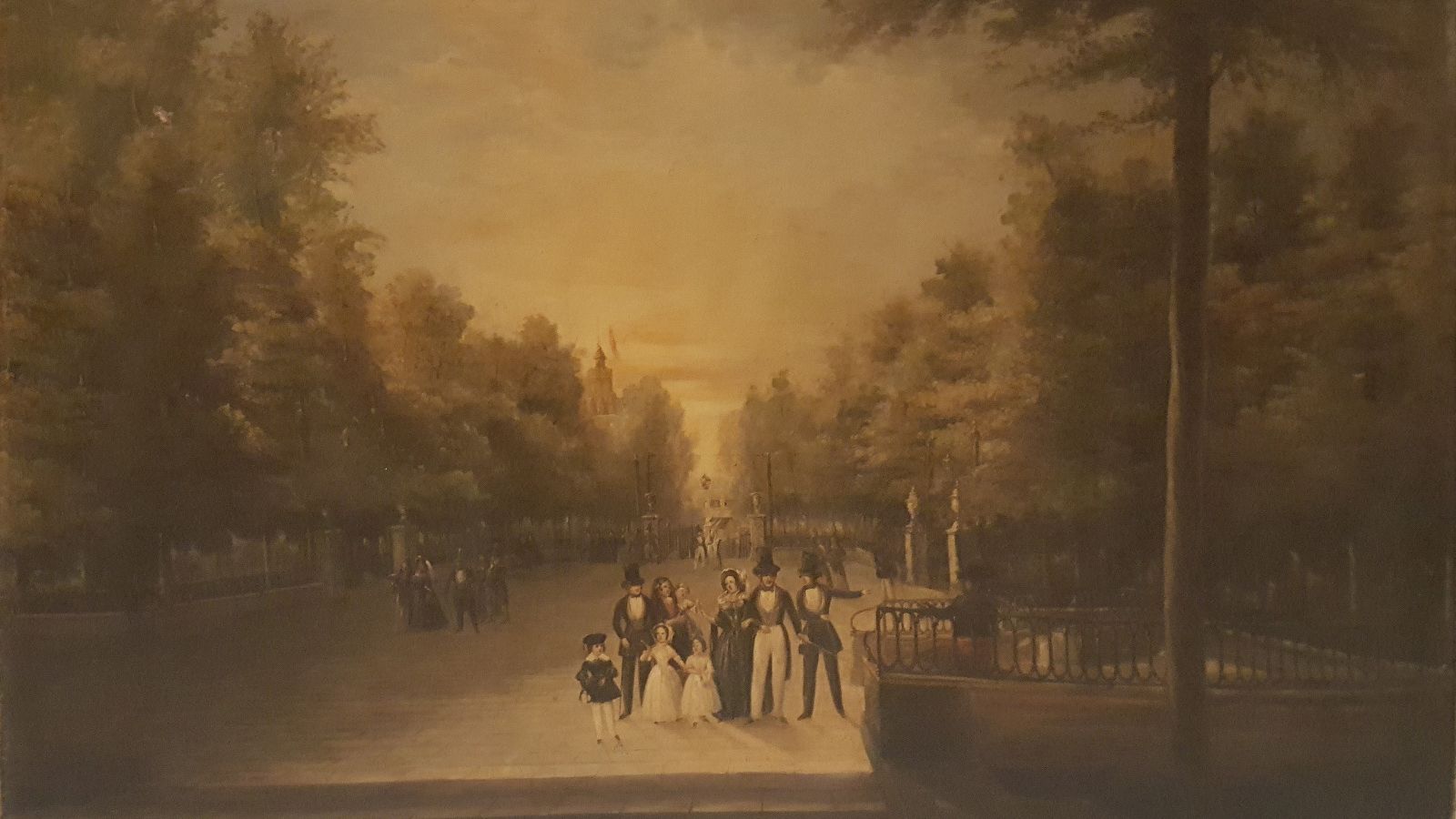 La obra 'Paseo de las Delicias' antes de su restauración.