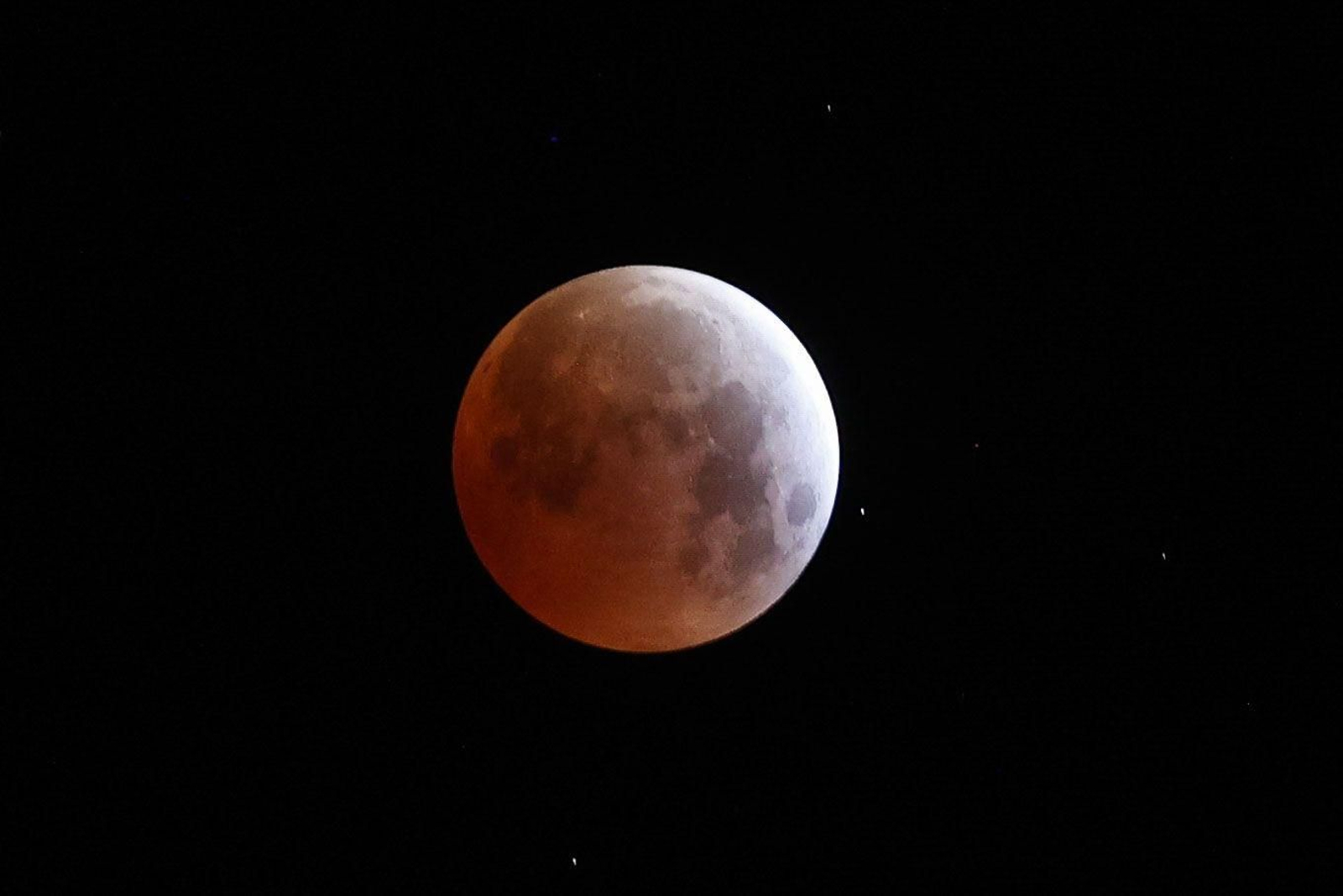Imagen de archivo de un eclipse de Luna Roja.