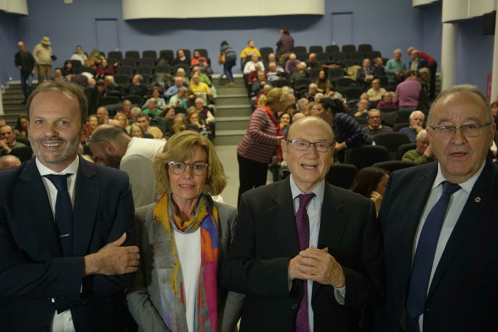 David Pino, Julia Muñoz, Juan Antonio Caballero y Antonio Fernández ‘Fosforito’, en la apertura de la Cátedra.