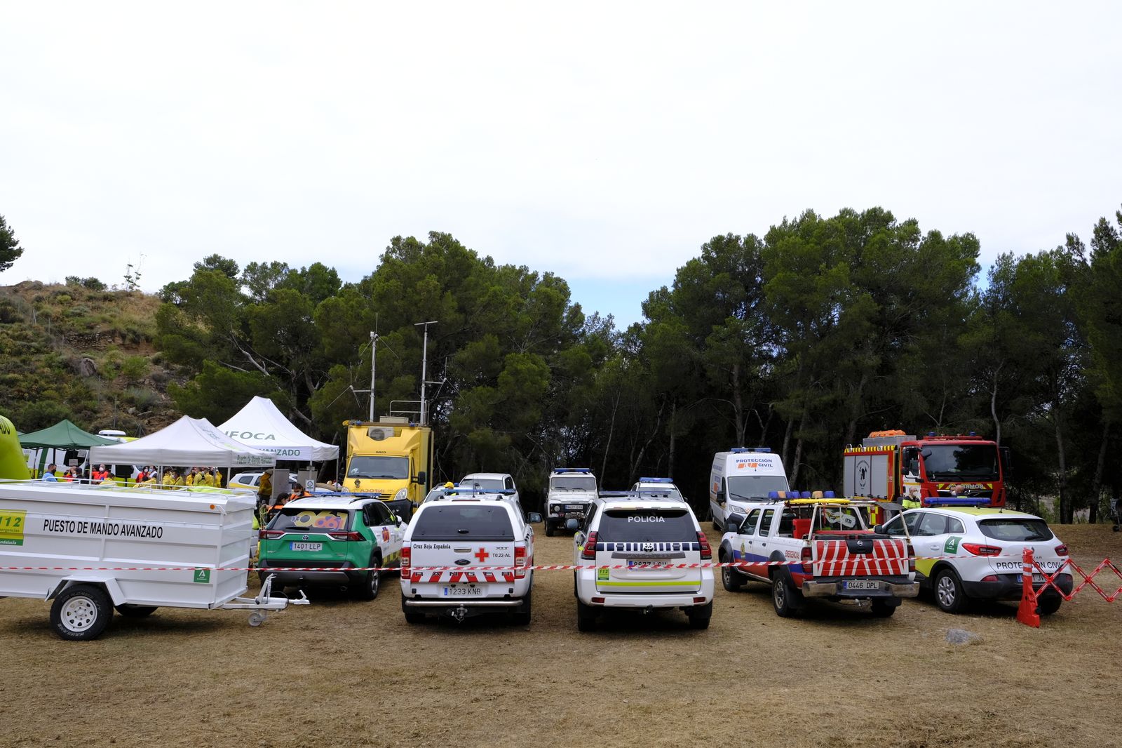 Fotogalería simulacro incendio forestal. Parque periurbano de Castala. Berja (Almería)