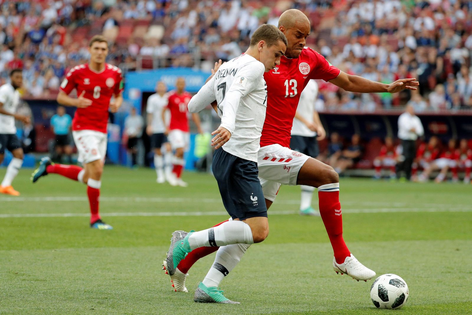 Las imágenes del Dinamarca-Francia