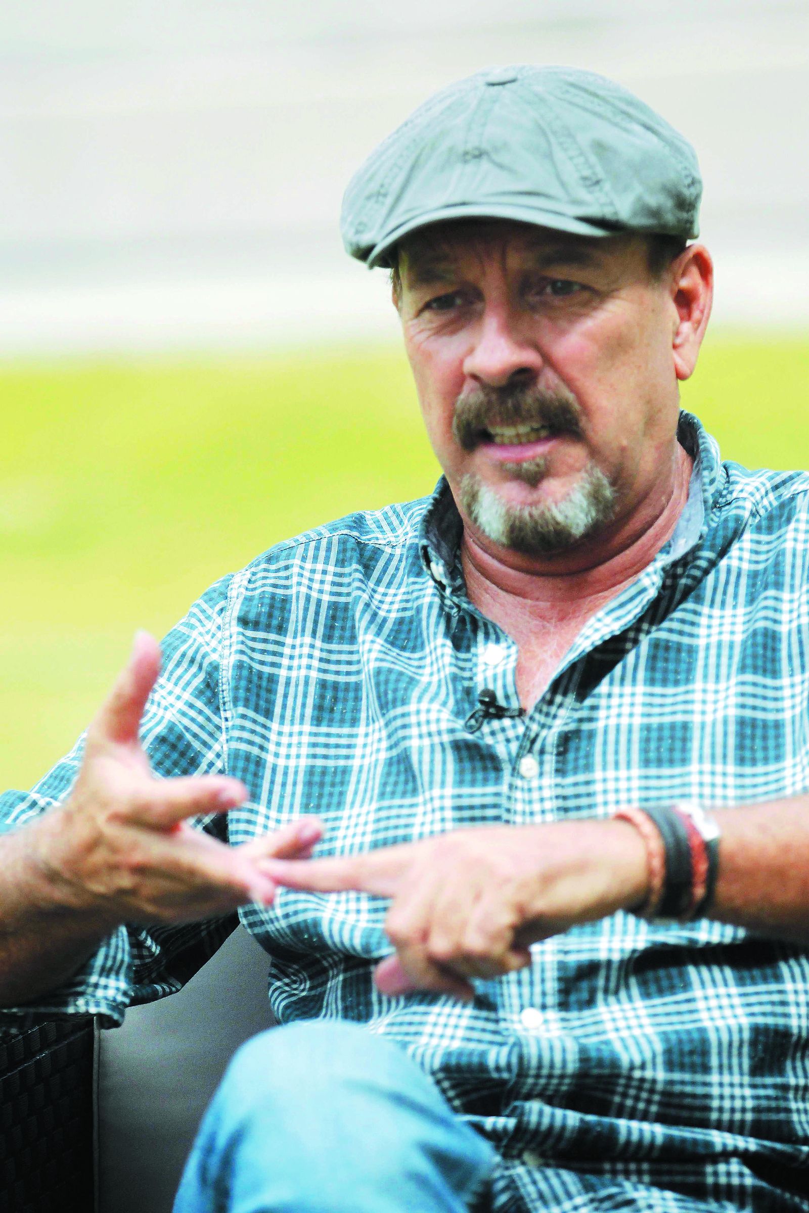 El cantautor portuense Javier Ruibal, ayer en Santa Cruz de Tenerife.