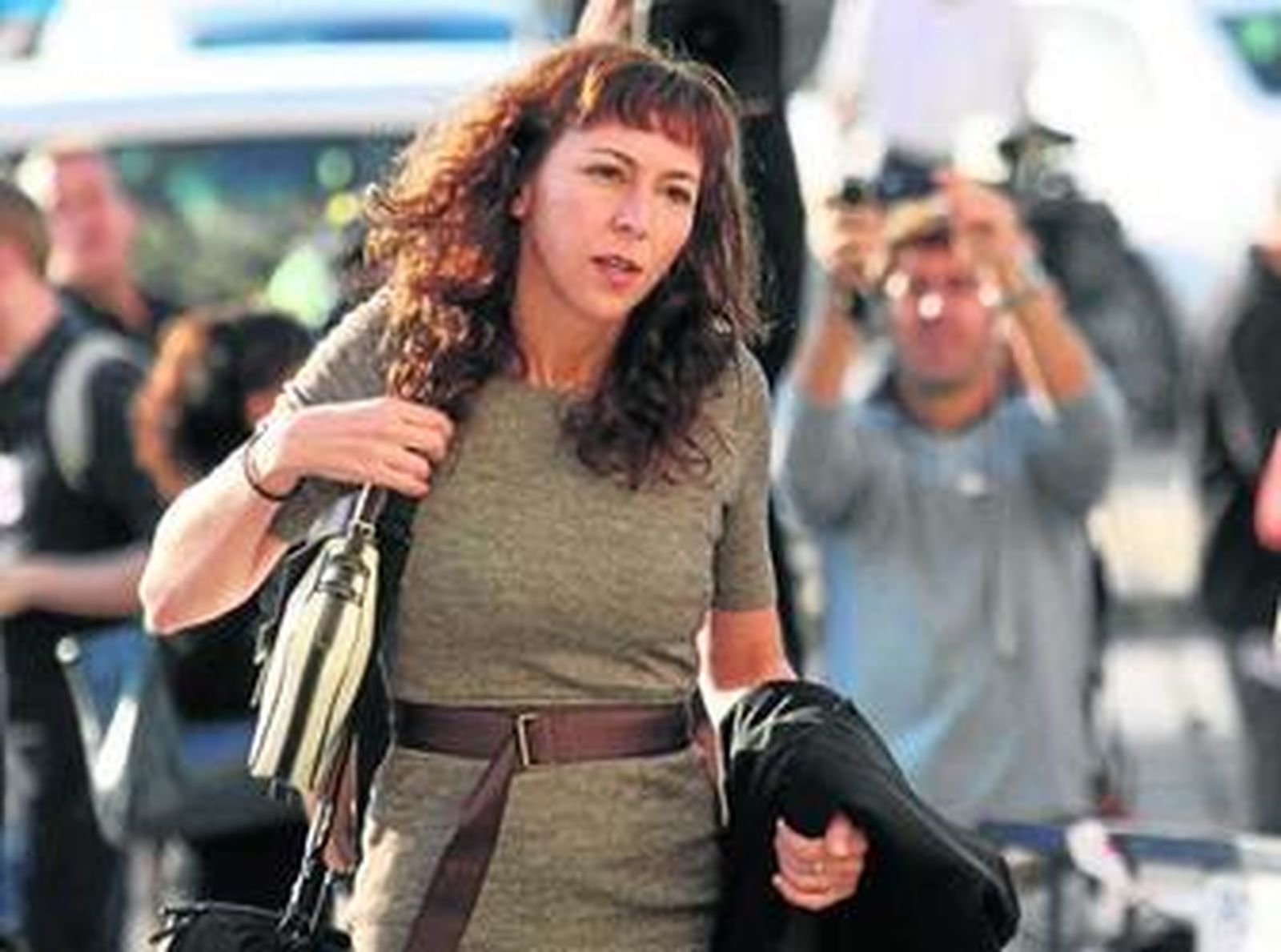 Rocío Amigo, a la entrada de la Ciudad de la Justicia el 28 de septiembre.