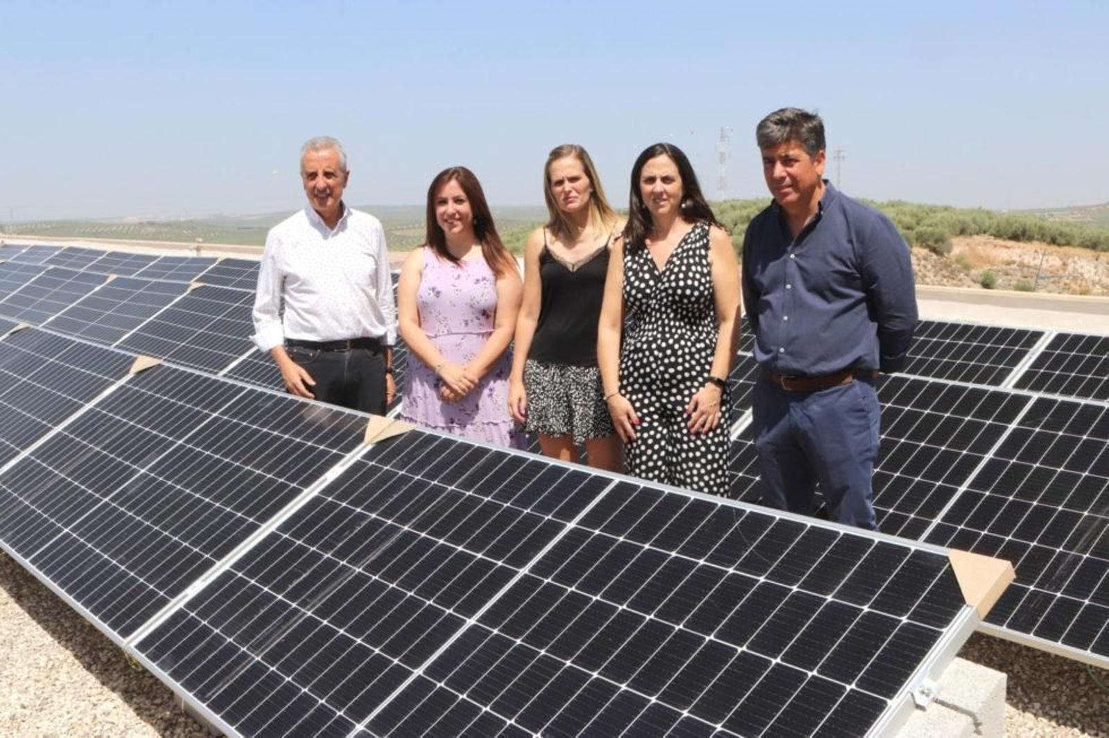 Representantes institucionales en el colegio Al-Yussana de Lucena.