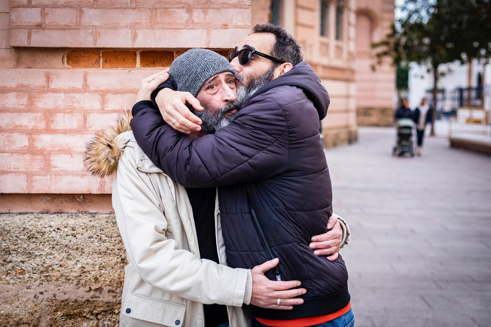 Víctor Jurado Escandón 'Vitote' y Miguel Arlandi, en la plaza Fragela.