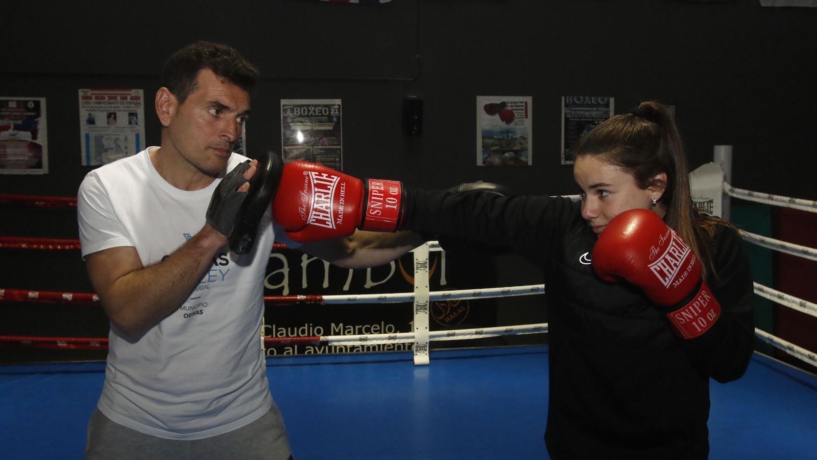 Noelia Gutiérrez entrena junto a su padre en el club José Gutiérrez 'Guti'