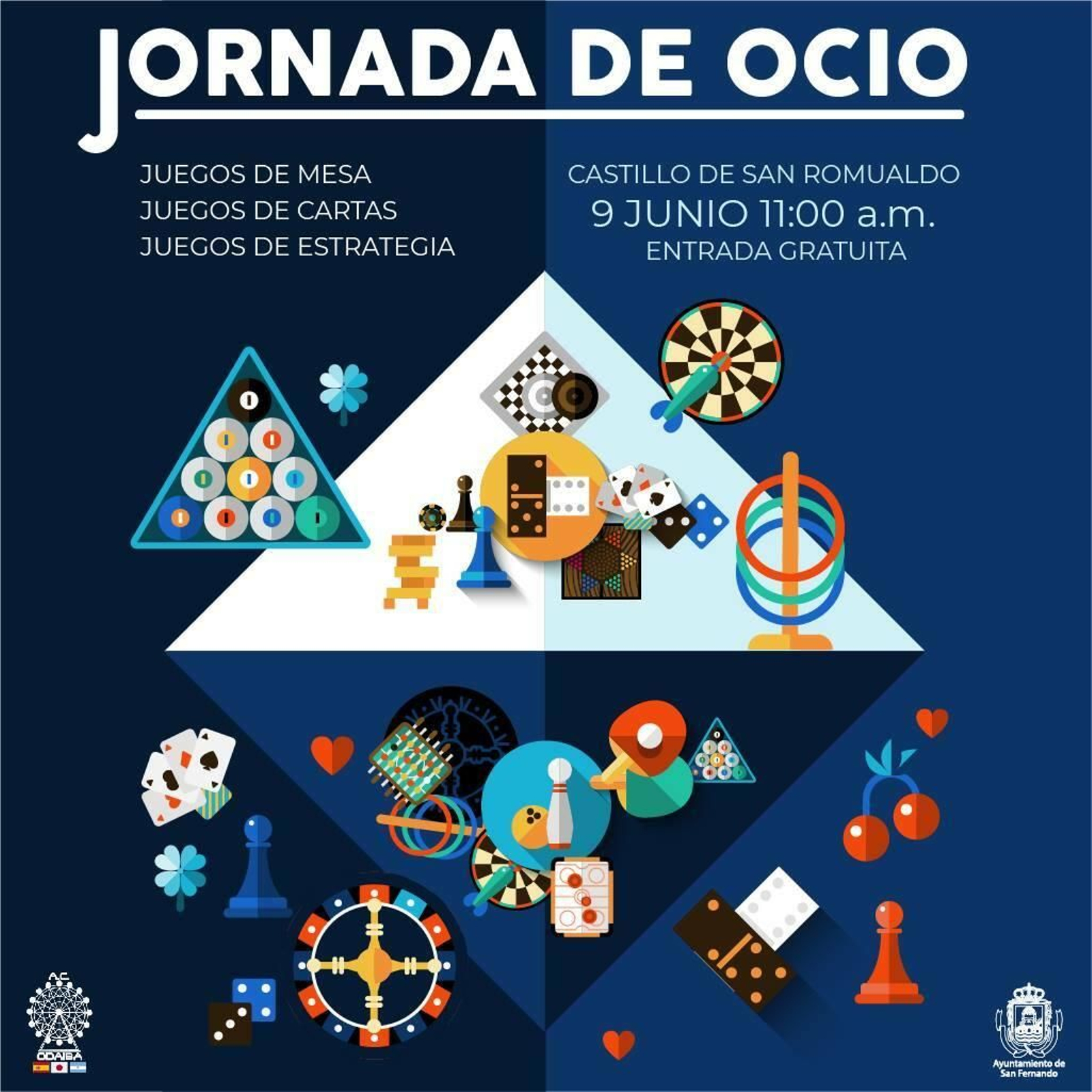 Cartel de la jornada de ocio del Castillo de San Romualdo.