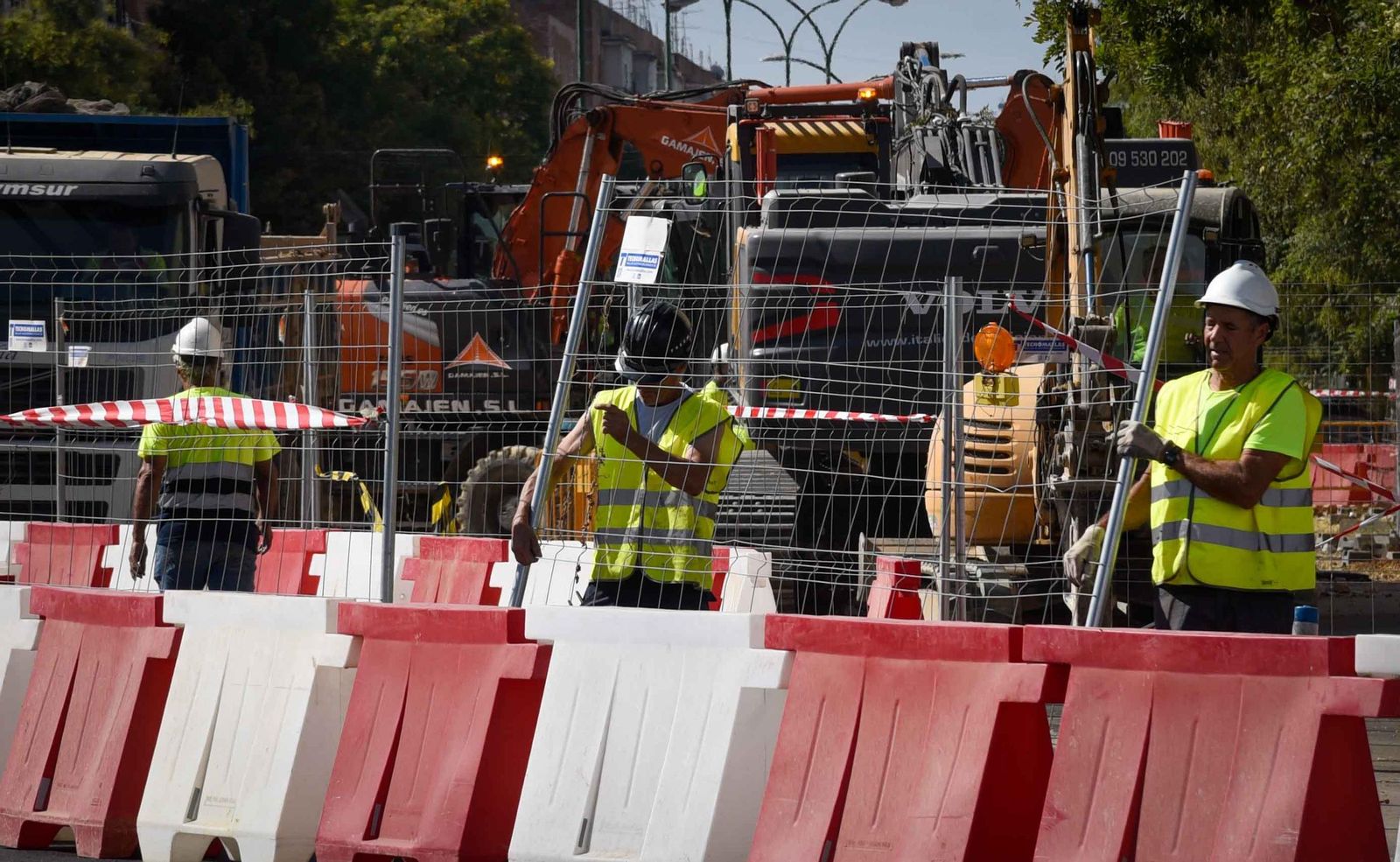 Las obras de la línea 3 del metro de Sevilla en Pino Montano