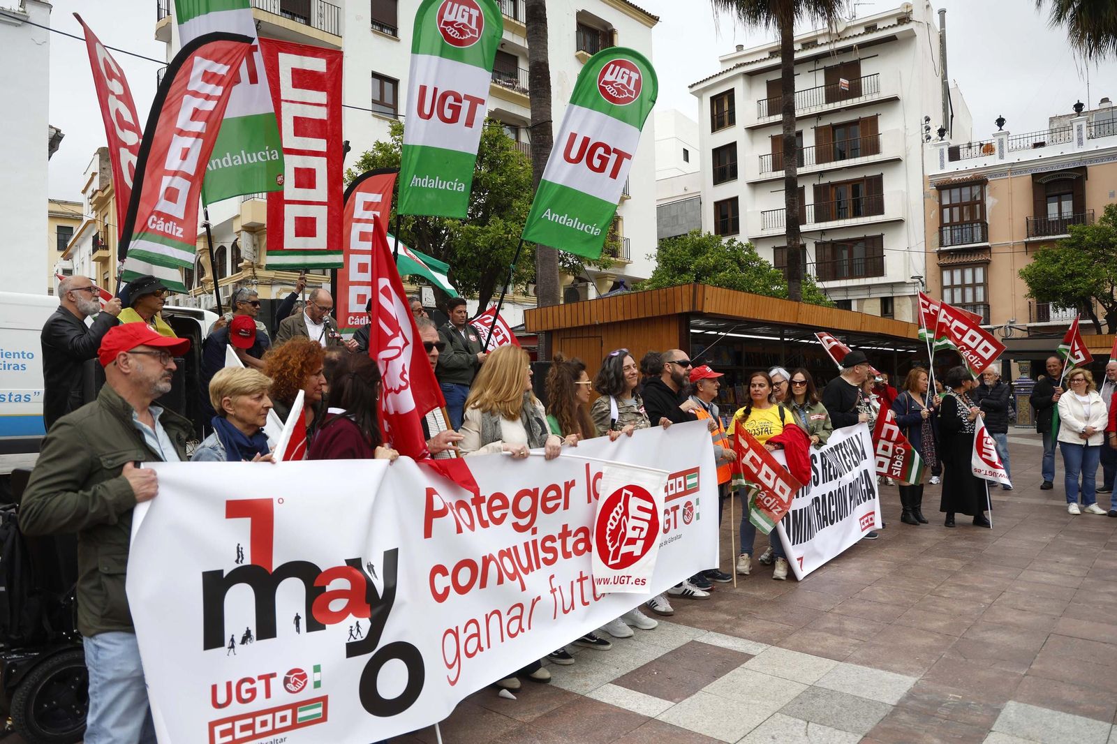 Fotos de la manifestación del Primero de Mayo en Algeciras
