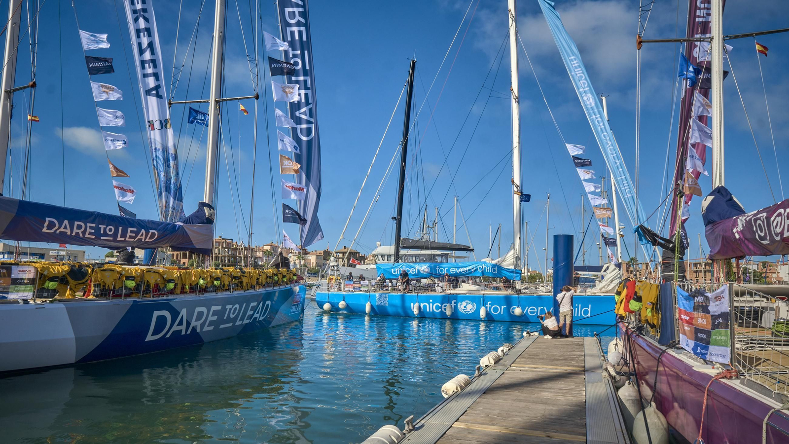Una vista de Puerto Sherry durante la última visita de la Clipper Race, en 2023.