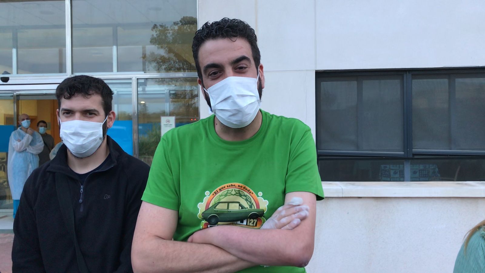 Salida tras confinamiento de 45 días de trabajadores de FAAM en imágenes