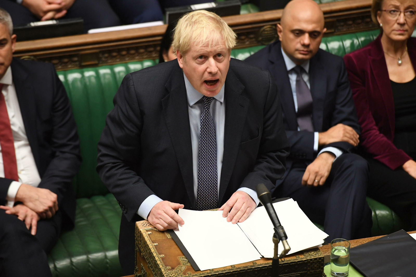 Boris Johnson, durante su discurso.