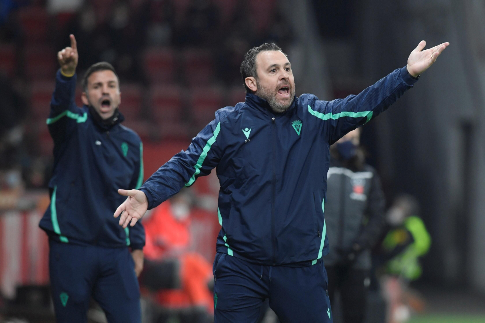 Sergio González en el partido contra el Sporting.