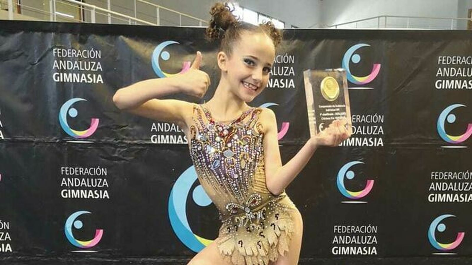 La isleña África Aparicio, el día que se proclamó campeona autonómica benjamín.