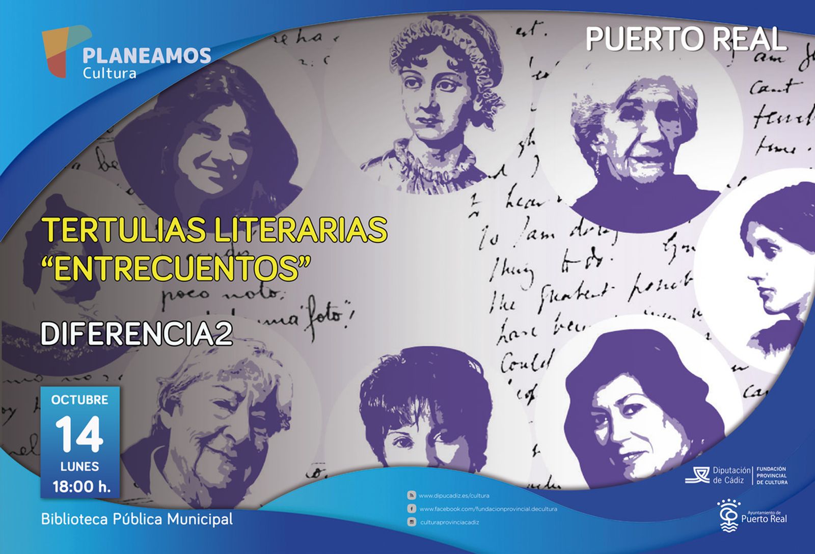 Cartel anunciador de las tertulias literarias