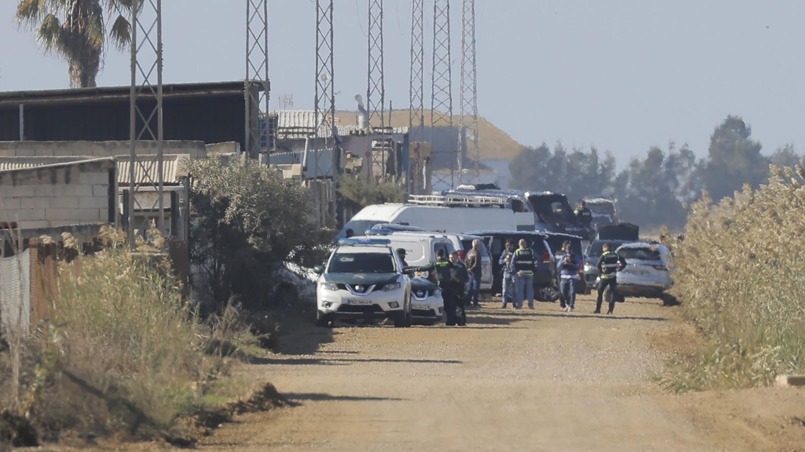Despliegue policial en la carretera del Toruño, el pasado 8 de noviembre.