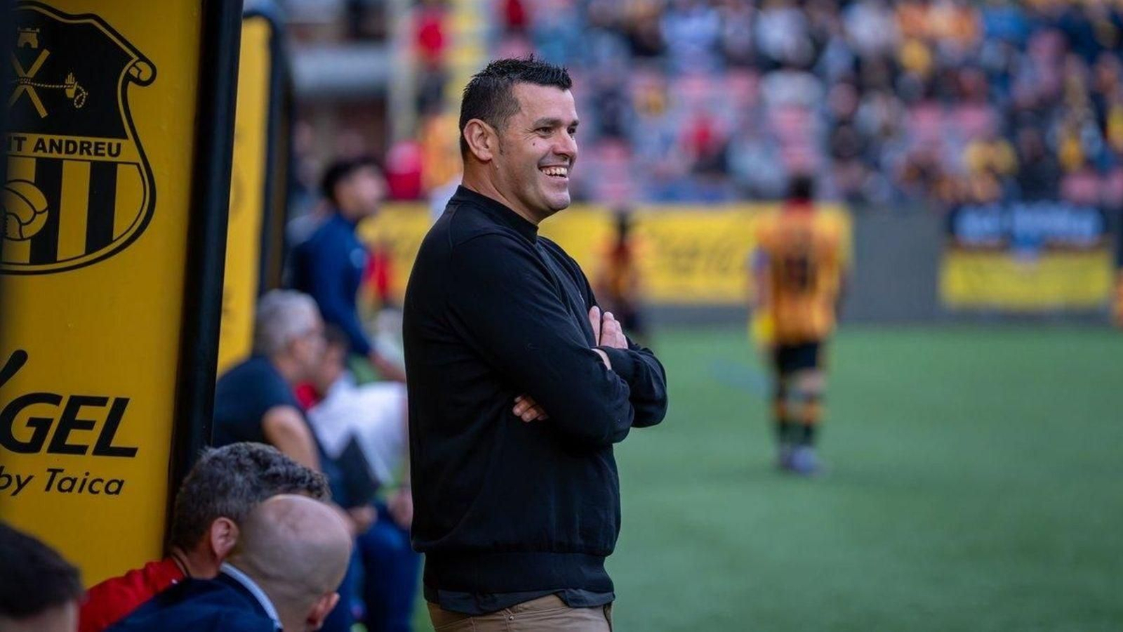 Xavi Molist, en su etapa como entreandor del UE Sant Andreu.