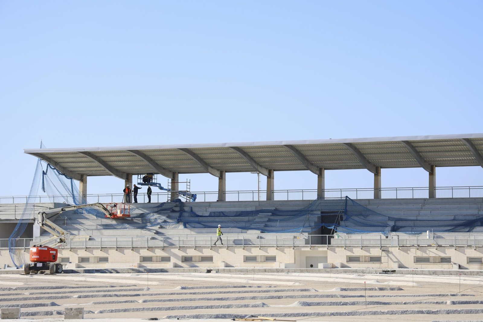 Imagen de los avances de la construcción de la Academia.