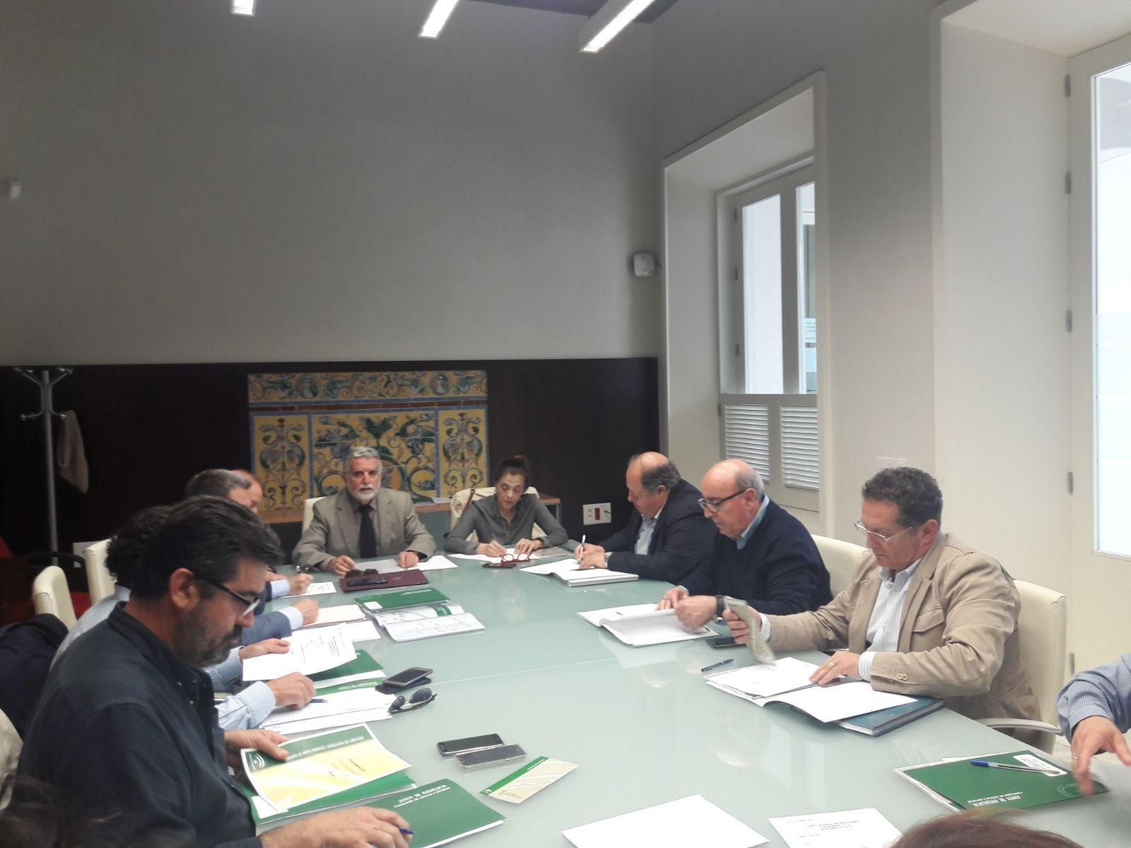 Reunión del comité de operaciones del Plan Romero, ayer en Sevilla.