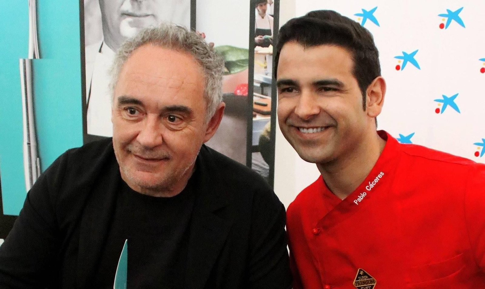 Pablo Cáceres junto al prestigioso chef Ferrán Adrià Pablo Cáceres junto al prestigioso chef Ferrán Adrià