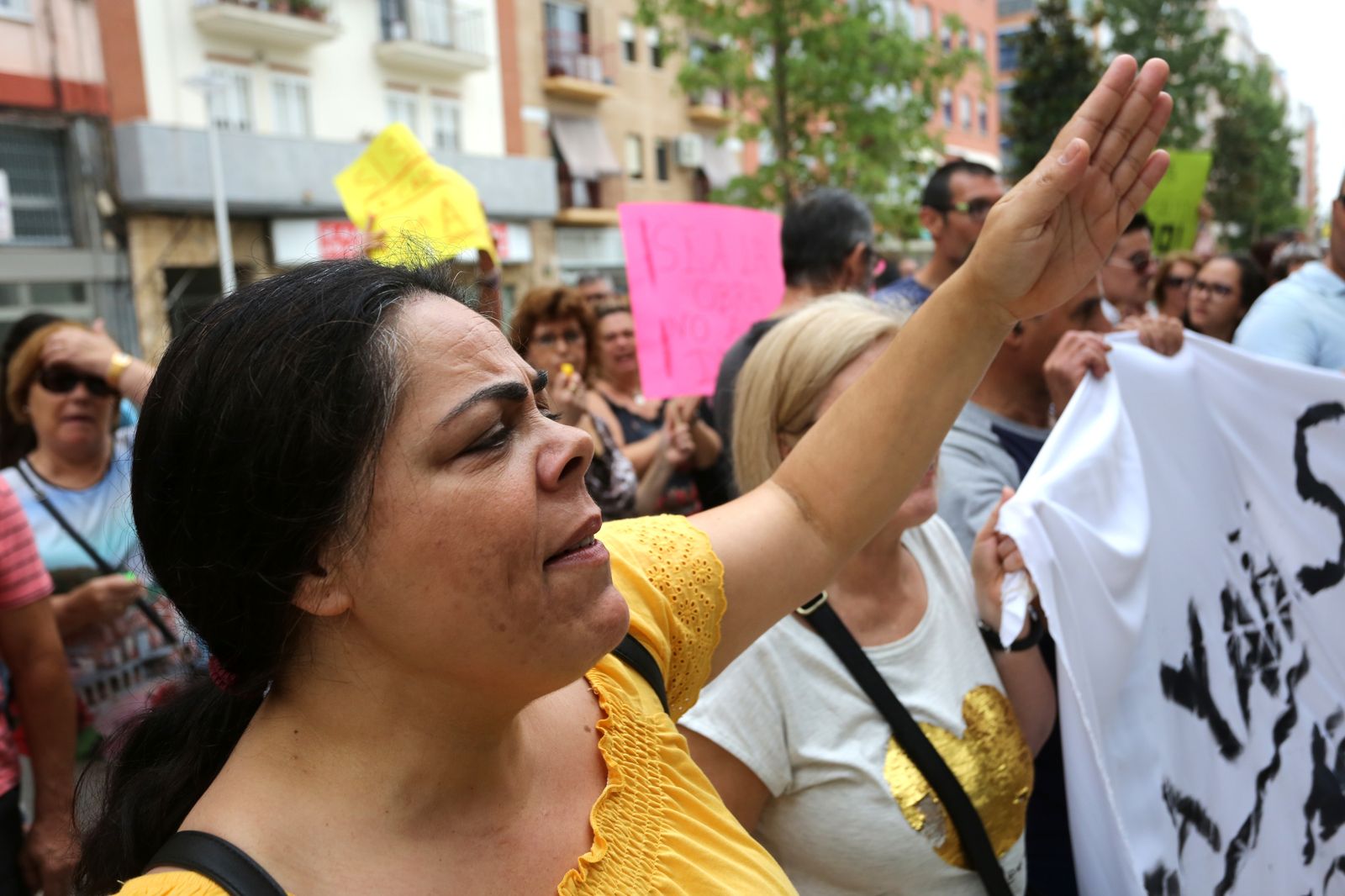 Más imágenes de la protesta de los minoristas del mercado de San Sebastián