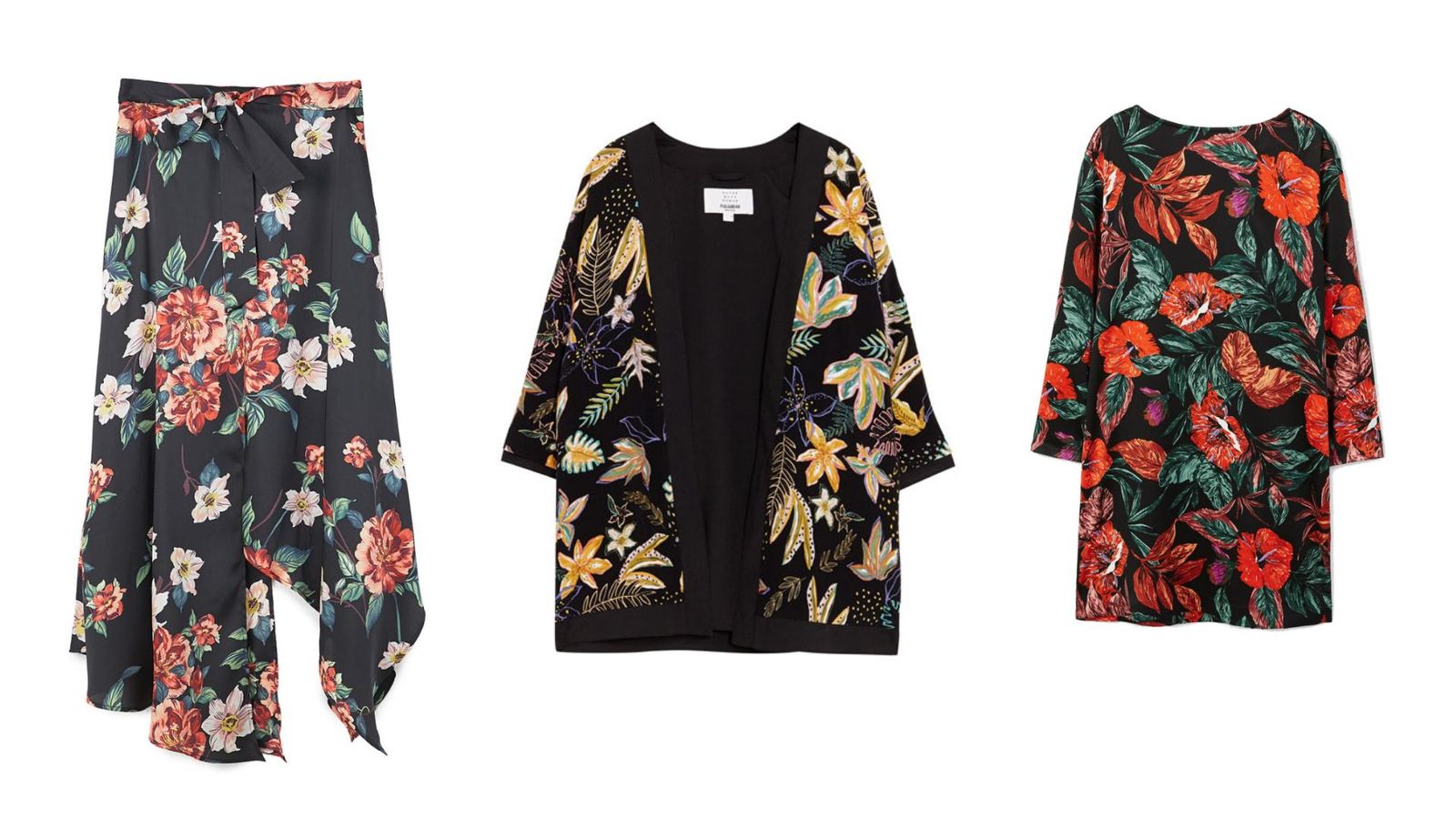 De izquierda a derecha: Stradivarius, Pull & Bear, Mango